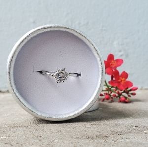 Cubic Zirconia adjustable ring